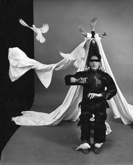 Philippe Halsman (American, 1906-1979) - Jean Cocteau, “The Blind Poet believes that he is the Emperor of China”
1949 - Gelatin Silver Print - Courtesy Keith de Lellis Gallery