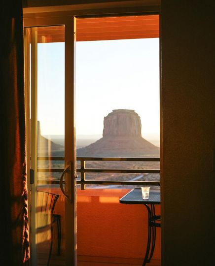 View from room 218, The View Hotel, Monument Valley, Utah © Valerio Geraci - From the book American Eden - Courtesy Penisola Edizioni