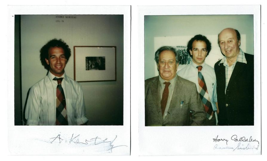 LIGHT gallery reception with Harry Callahan and Aaron Siskind and myself by Kertész - Courtesy Laurence Miller