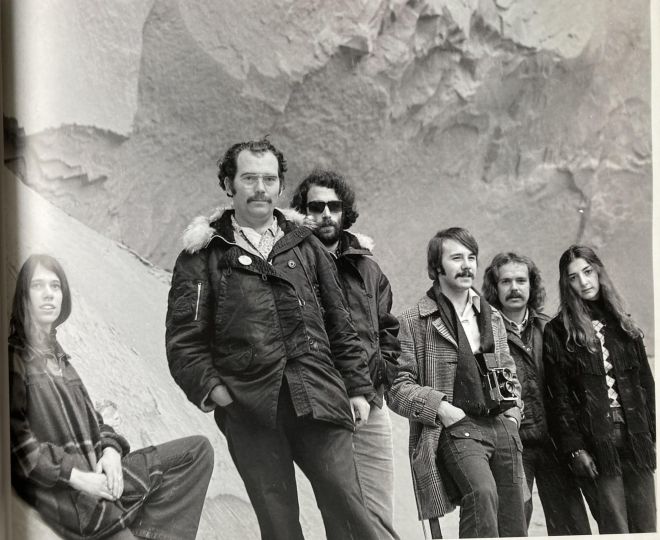 Laurence Miller with sunglasses, With Cavie on Field trip to New Mexico - Courtesy Laurence Miller