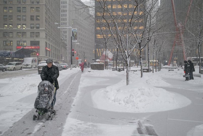 Snow Day, Zuccotti Park, 2015 © Richard Bram