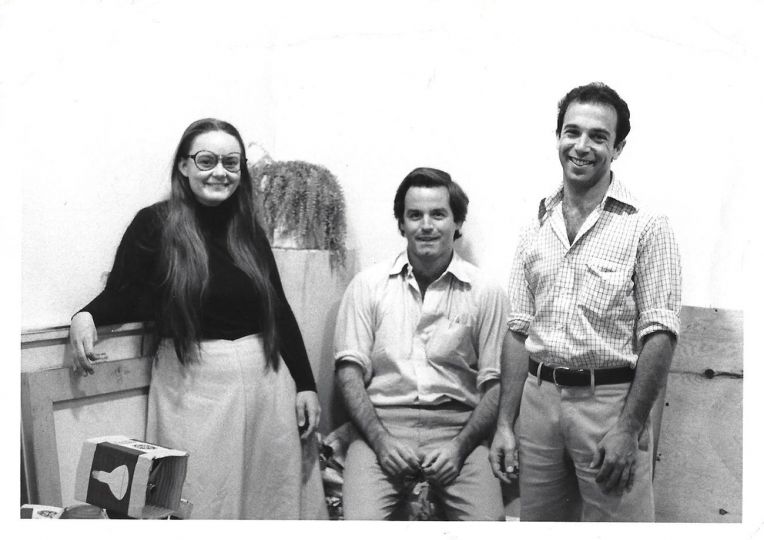 With Victor Schrager and Susan Harder at LIGHT gallery preparing to move - Courtesy Laurence Miller